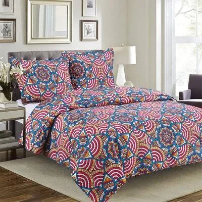Villalpando Quilt Set Bungalow Rose Size: Queen Quilt + 2 Shams
