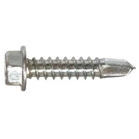 Hillman 47213 Self Drilling Hex #10 by 3/4 inch Sheet Metal Screws Zinc Plated Steel 100 Pound