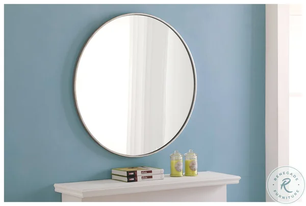 Elegant Lighting MR4039S 32 in. Eternity Metal Frame Round Mirror Silver