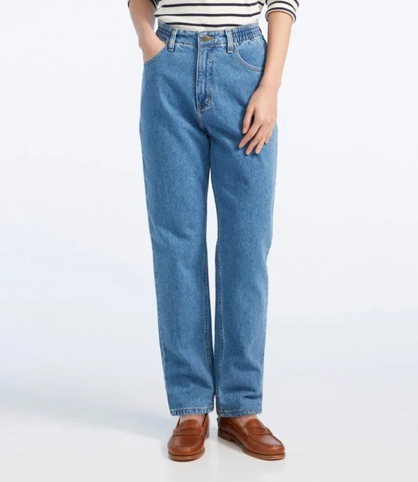 Women's Double L Jeans, Relaxed Fit Blue 8 M/T 32, L.L.Bean
