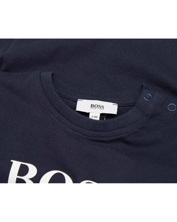 Boss Boys Blue Cotton T-Shirt