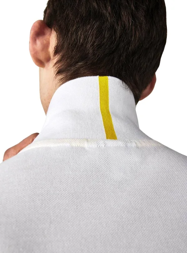 Lacoste x National Geographic Zebra Logo Polo Shirt 3 White Cotton
