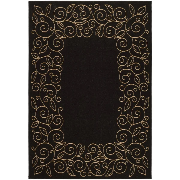 Safavieh Courtyard Blue & Beige 2&-3x22 x 10& Indoor/Outdoor Rug