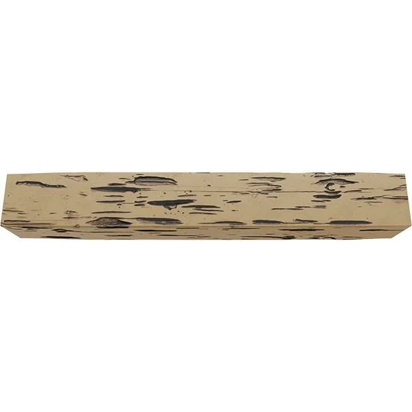 Ekena Millwork MANUPC08X10X72NG 8x22H x 10x22D x 72x22W Pecky Cypress Faux Wood Fireplace Mantel, Natural Golden Oak