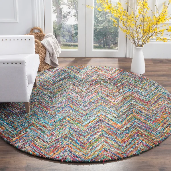 Safavieh Nantucket NAN141B Blue - Multi 5& x 8& Area Rug