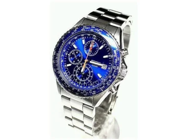 Seiko Men's Stainless-Steel Japanese Quartz Dress Watch - Blue