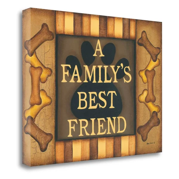 Tangletown Fine Art Best Friend Canvas Wall Art by Kim Lewis