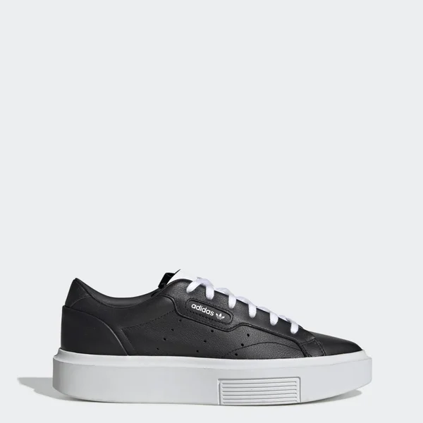 Adidas Originals Womens Sleek Super Shoes Black/Black/White Size 10.5