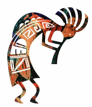 Kokopelli Dance Metal Wall Art - 20 inch - Lone Star Western Decor