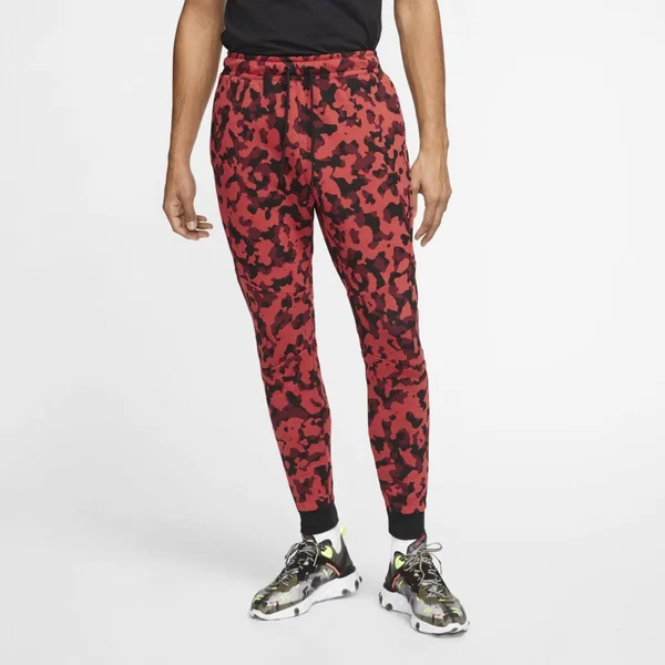 Nike Men's Sportswear Tech Fleece Pants: Red/Black CJ5981-603