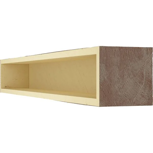 Ekena Millwork MANUPC08X12X36AE 8x22H x 12x22D x 36x22W Pecky Cypress Faux Wood Fireplace Mantel - Aged Pecan