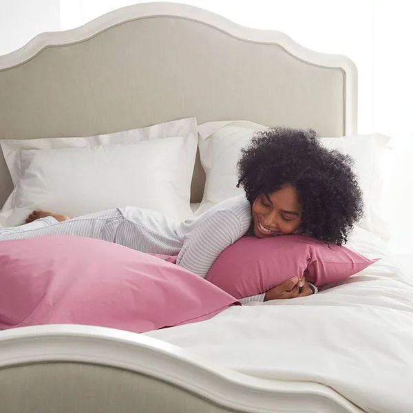 Company Cotton Percale Pillowcases - Mocha - Brown - Size King, The Company Store