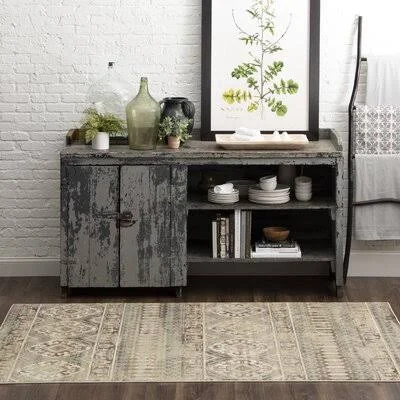 Poston Southwestern Grey Area Rug Bungalow Rose Rug Size: Rectangle 9& x 12&