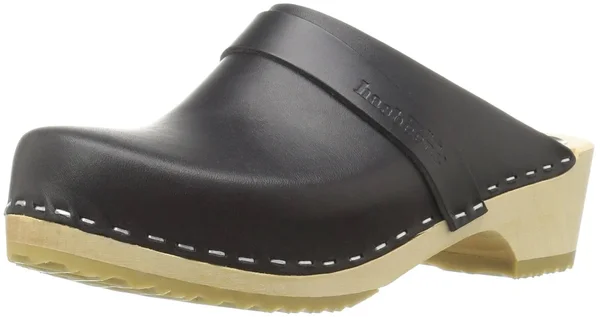 Swedish Hasbeens Swedish Husband (Black) Women's Clog Shoes