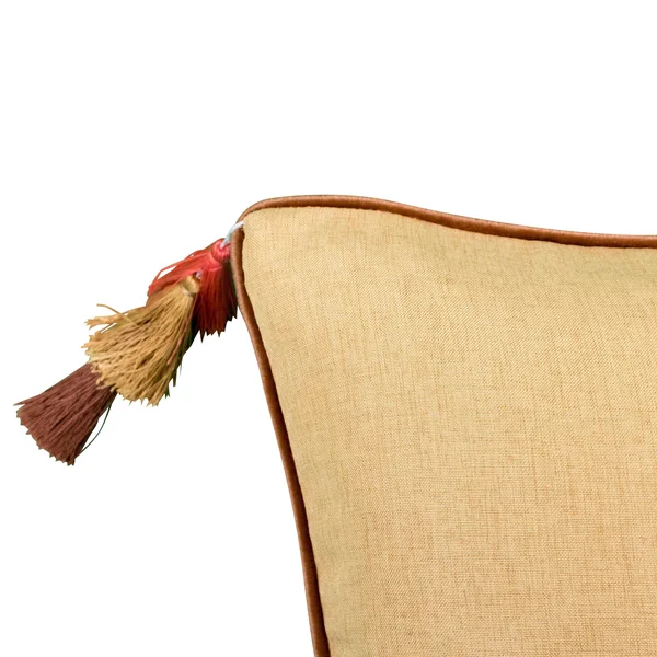 Edie at Home Velvet Reversible Tassel Decorative Pillow - Tigerlily/Marigold - Blue