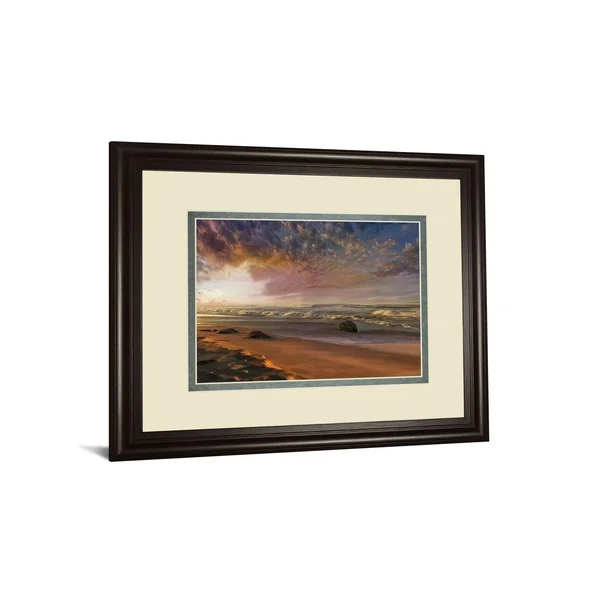 Orange, Blue, and White Summer Magic Framed Print Wall Art 40x22 x 34x22