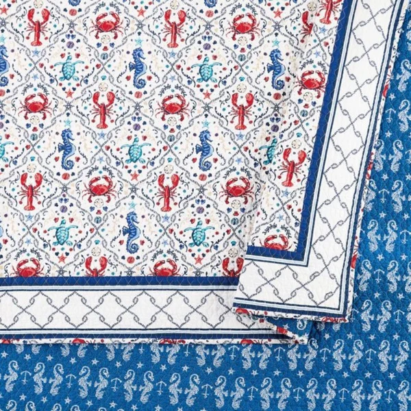Vera Bradley Sea Life King Quilt - Blue