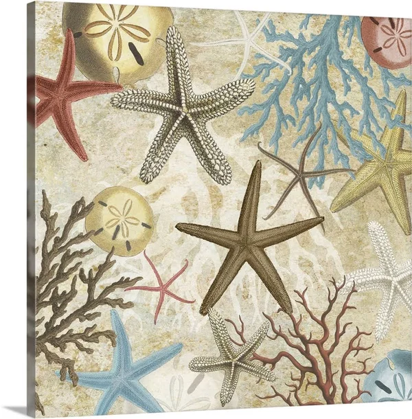Coral Menagerie II - Large Solid-Faced Canvas Wall Art Print, Great Big Canvas