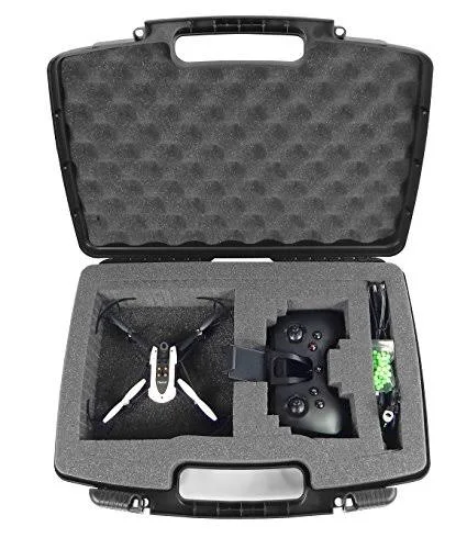 Casematix Mini Drone Hard Carry Case Fits Parrot Mambo Drone, Cannon, Grabber, Parrot Flypad MiniDrone Controller, Propeller