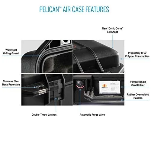 Pelican 1525WD Air Case with Padded Dividers, Black