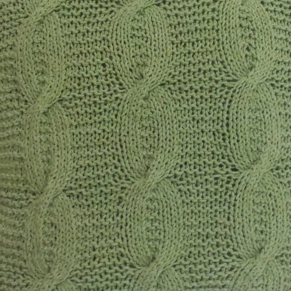 Benzara Bm203524 18 x 18 in. Cotton Cable Knit Pillow with Twisted Details Green - Set of 2