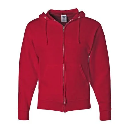 Jerzees NuBlend Full-Zip Hooded Sweatshirt, Men's, Size: 3XL, Red