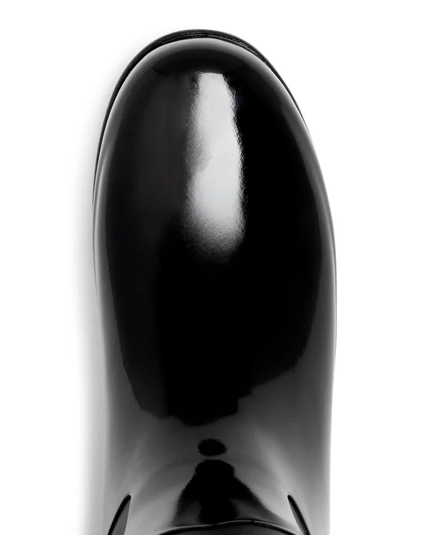 Hunter Refined Tall Gloss Duo (Black) Women's Rain Boots