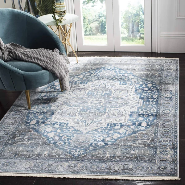 Safavieh Vintage Persian Eligija Vintage Oriental Rug - 9& x 11&7x22 - Charcoal/Blue