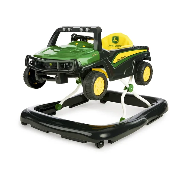 Bright Starts 3 Ways to Play John Deere Gator Baby Walker with Activity Station Green