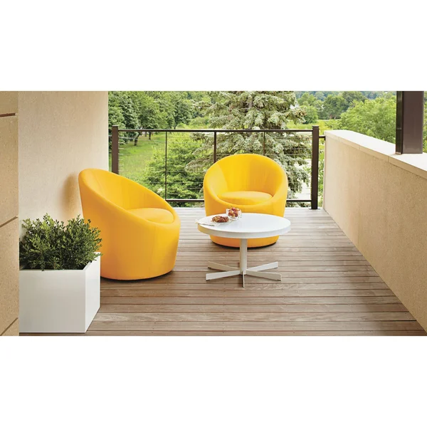 Room & Board - Modern Terrace Square Planter 16d 16W 22H in Saffron Yellow