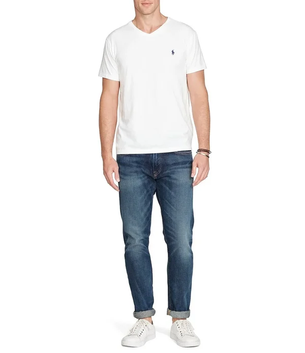 Polo Ralph Lauren Men's Big & Tall Classic Fit V-Neck T-Shirt - New Heather Grey