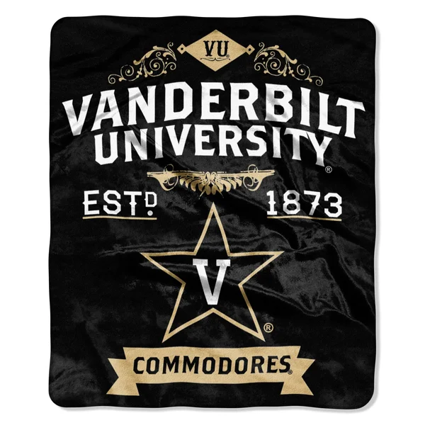 Vanderbilt Commodores Label Raschel Throw
