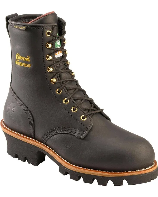 Chippewa Women's Insulated Steel Toe Work Boots, 8 in., Black, L73050