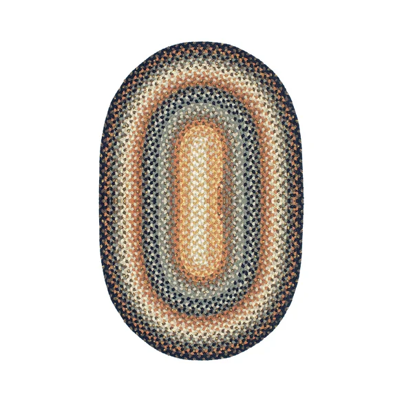 Homespice Decor 27x22 x 45x22 Oval Cocoa Bean Cotton Braided Rug