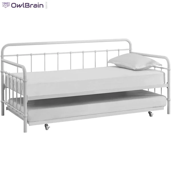 Better Homes and Gardens Kelsey Metal Daybed & Trundle - White, Size: Twin