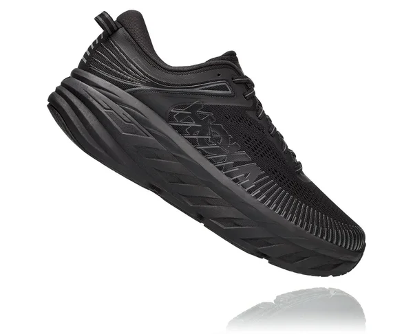 Hoka One One Women's Bondi 7 Shoe - 10 Wide - Lunar Rock, Black Iris