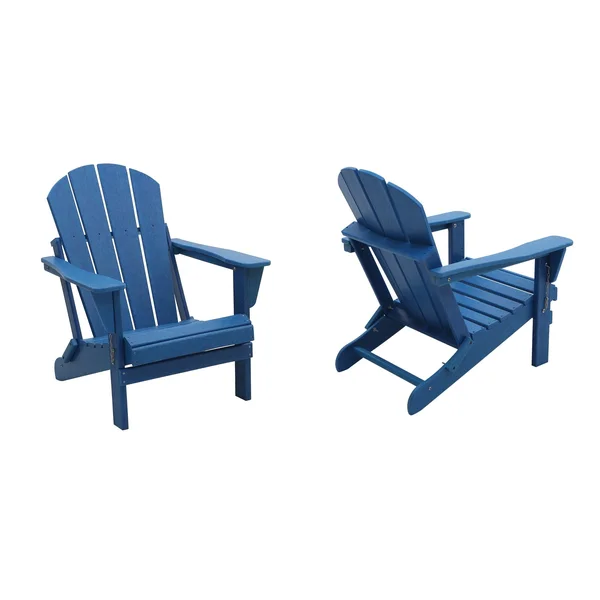 Laguna Folding Adirondack Chair (Set of 2) - Pacific Blue