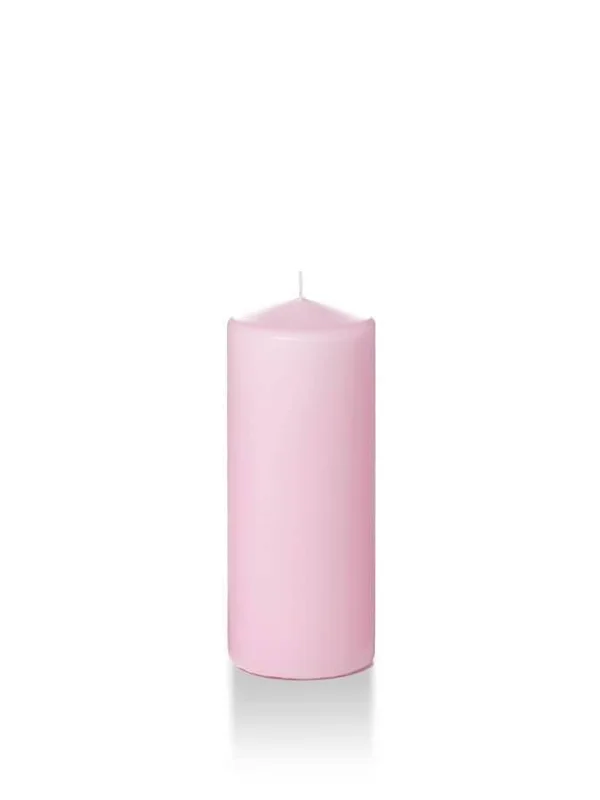 Set of 16 - Wholesale Slim Pillar Candles - Blush - 2.25x22x5x22
