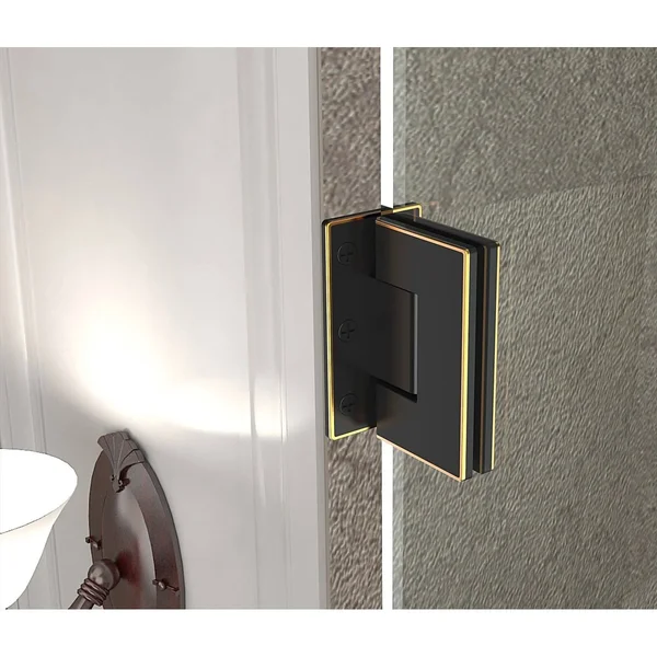 Aston SDR985 Nautis Completely Frameless Hinged Shower DOOR, Chrome, 71-in L x 72-in H