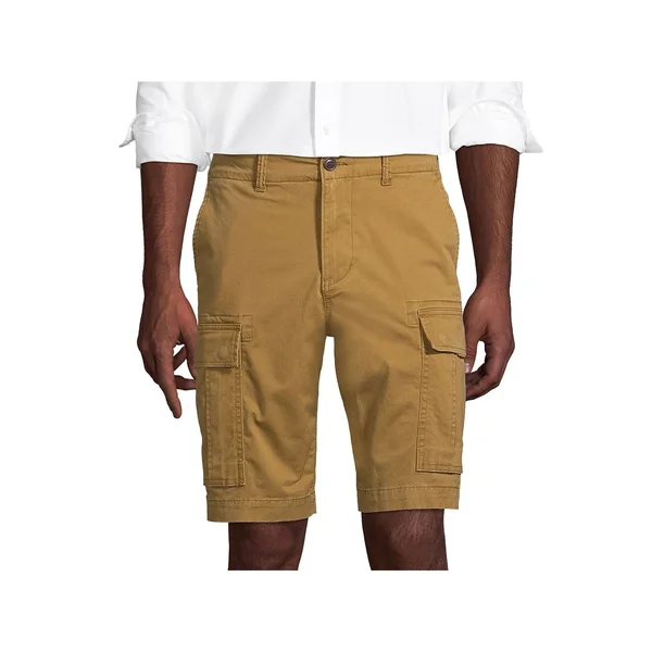 Men's Lands& End Traditional Fit Comfort-First Knockabout Cargo Shorts - Size: 33, Brown