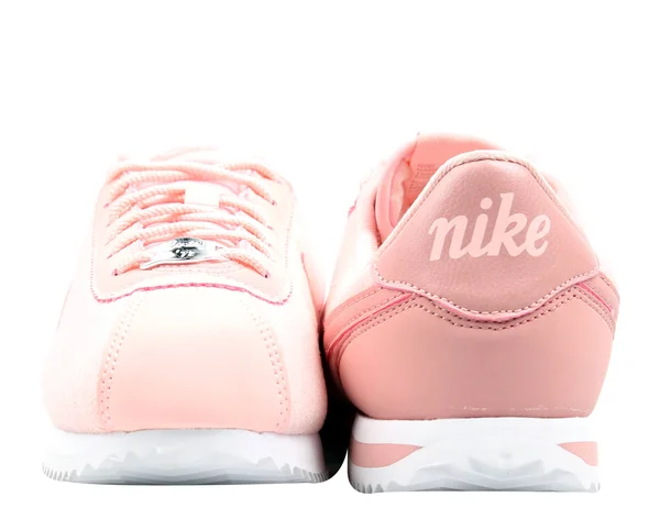 Nike Cortez Basic TXT SE (GS) Pink/Pink-White Big Kids Running Shoes AA3498-600 Size 3.5