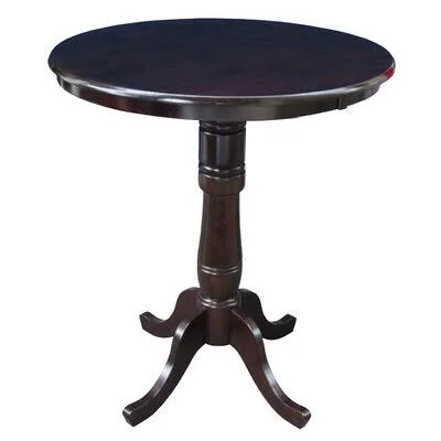 Bernadette Pub Table August Grove Color: Black - Tabletop Size: 42x22 H x 36x22 W x 36x22 D