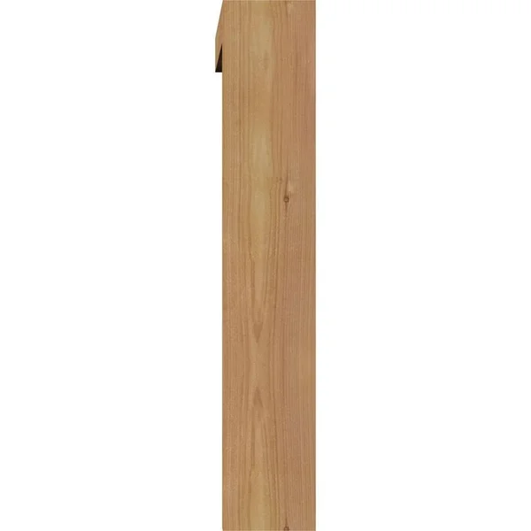 Ekena Millwork 1464416 3 1/2x22W x 20x22D x 20x22H Westlake Block Smooth Bracket w/ Offset Brace - Western Red Cedar