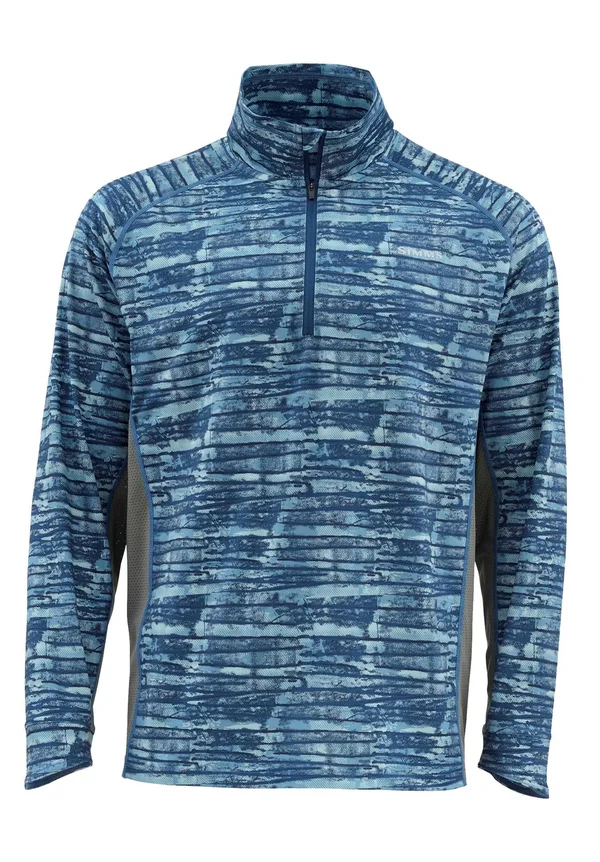 Simms SolarFlex Half-Zip Shirt for Men - Hex Camo Sterling - M