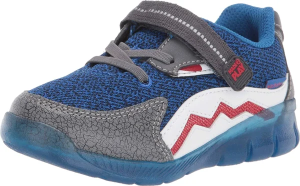 Stride Rite Boys Lighted Shark Sneaker - Black/Blue, 9.5 Toddler US