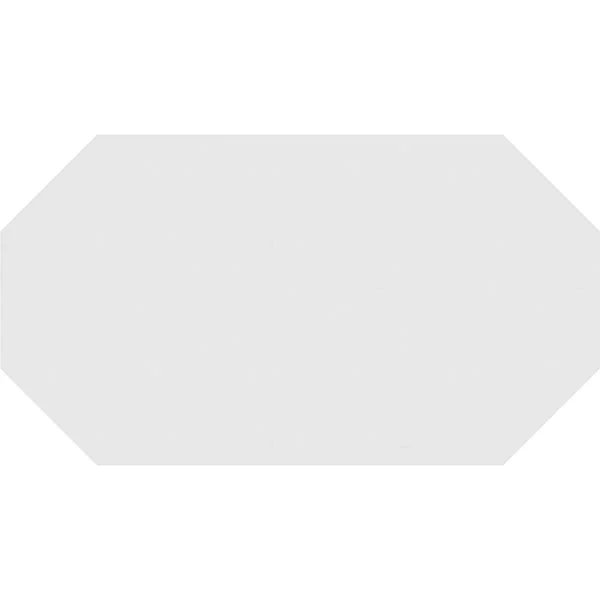 Ekena Millwork GVPOH14X1201SN 14x22W x 12x22H Horizontal Elongated Octagon Surface Mount PVC Gable Vent: Non-Functional, 3-1/2x2