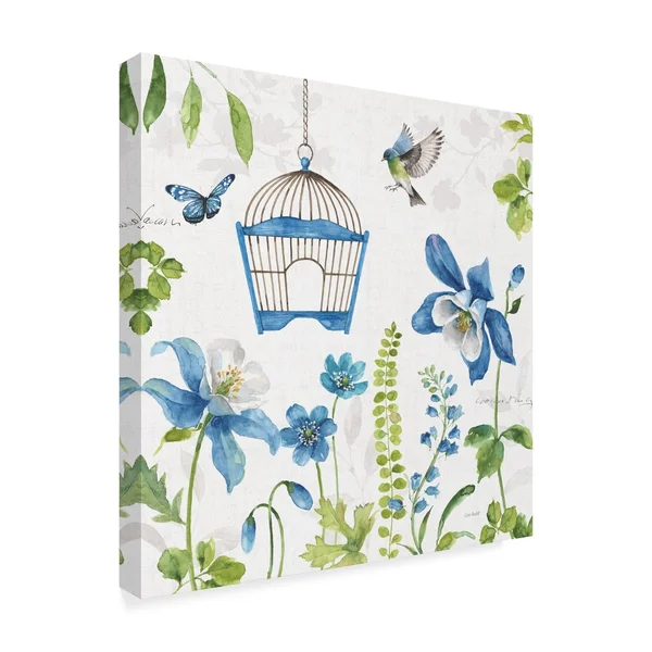 Trademark Fine Art 'Blue and Green Garden IV' Canvas Art by Lisa Audit - Size: 24 x 24
