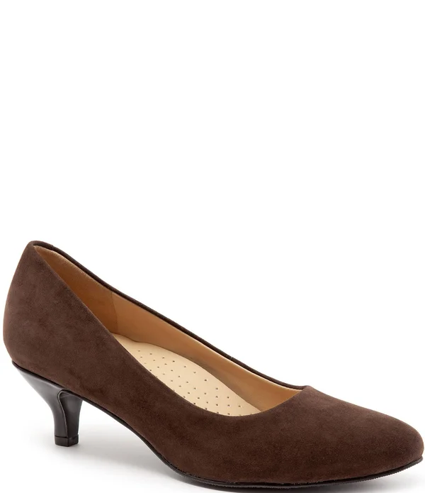 Trotters Kiera Pumps - Women's, Dark Brown Suede, Size: 6
