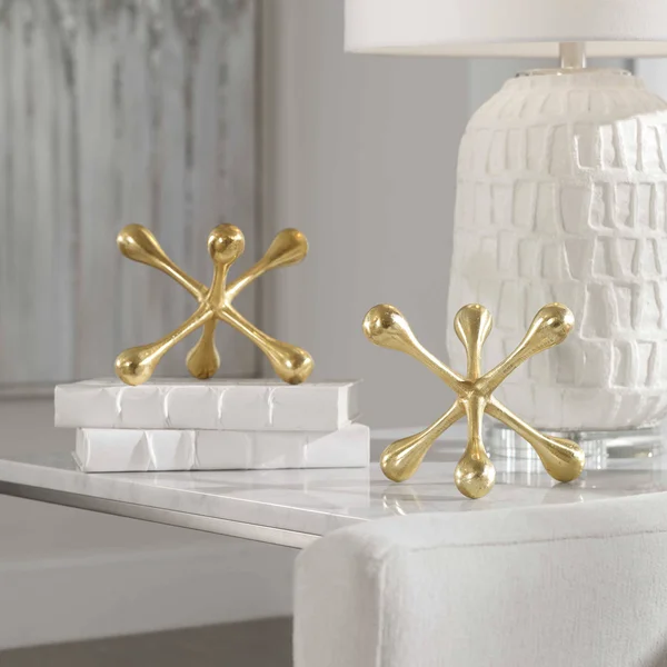 Uttermost 18964 Harlan Brass Objects - Set of 2