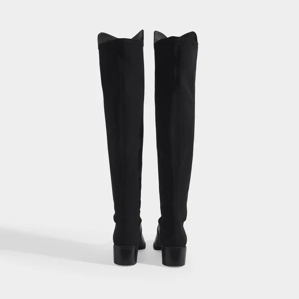 Stuart Weitzman Reserve Leather Over-The-Knee Boots - Black